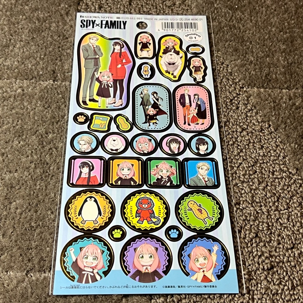 Spy x Family Sticker Sheet Japan Exclusive Officially Licensed Anime Kawaii Anya